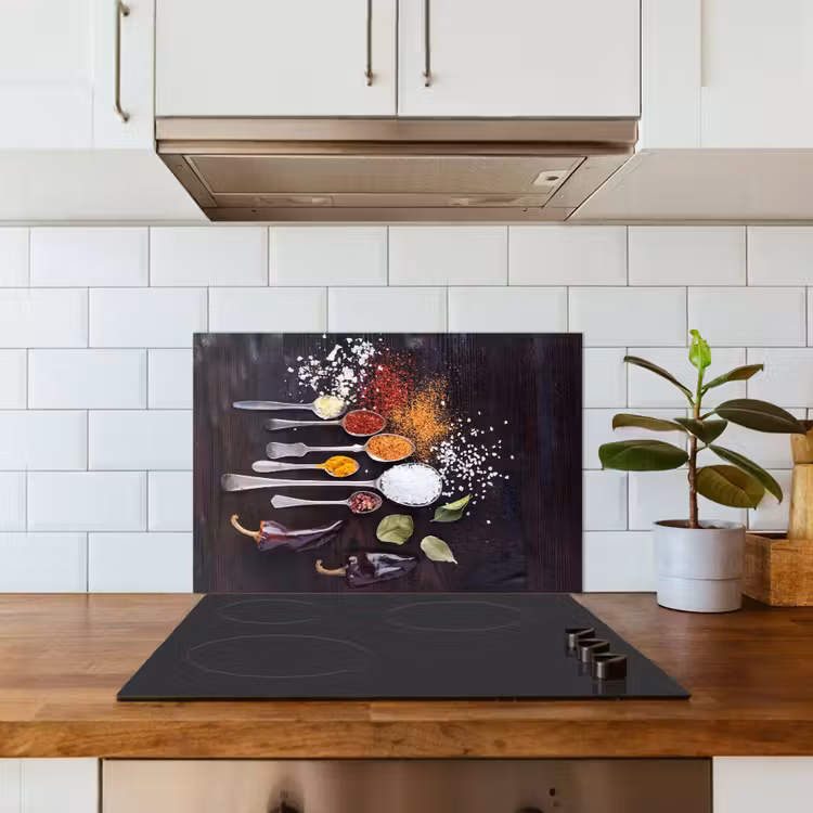 Spatscherm keuken - Kruiden - Lepels - Specerijen - Industrieel — 6