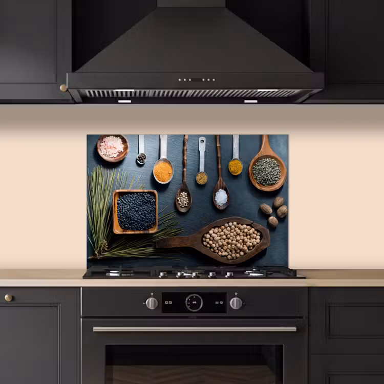 Spatscherm keuken - Kruiden - Lepels - Specerijen - Keuken — 2