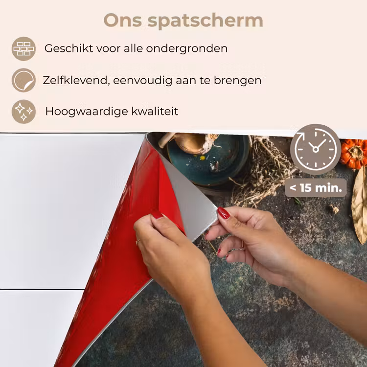 Spatscherm keuken - Marmer - Groente - Herfst - Pompoen - Rustiek - Kruiden — 4