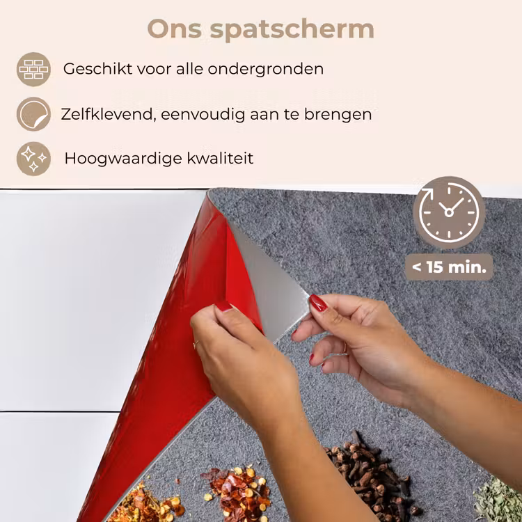Spatscherm keuken - Pollepel - Kruiden - Specerijen - Industrieel — 4