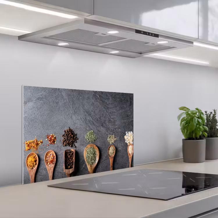 Spatscherm keuken - Pollepel - Kruiden - Specerijen - Industrieel — 5
