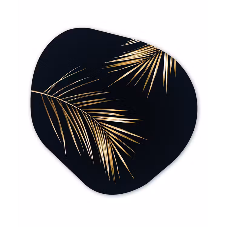 Organische Formen – Aluminium – Bladeren - Planten - Goud - Zwart - Luxe — 1