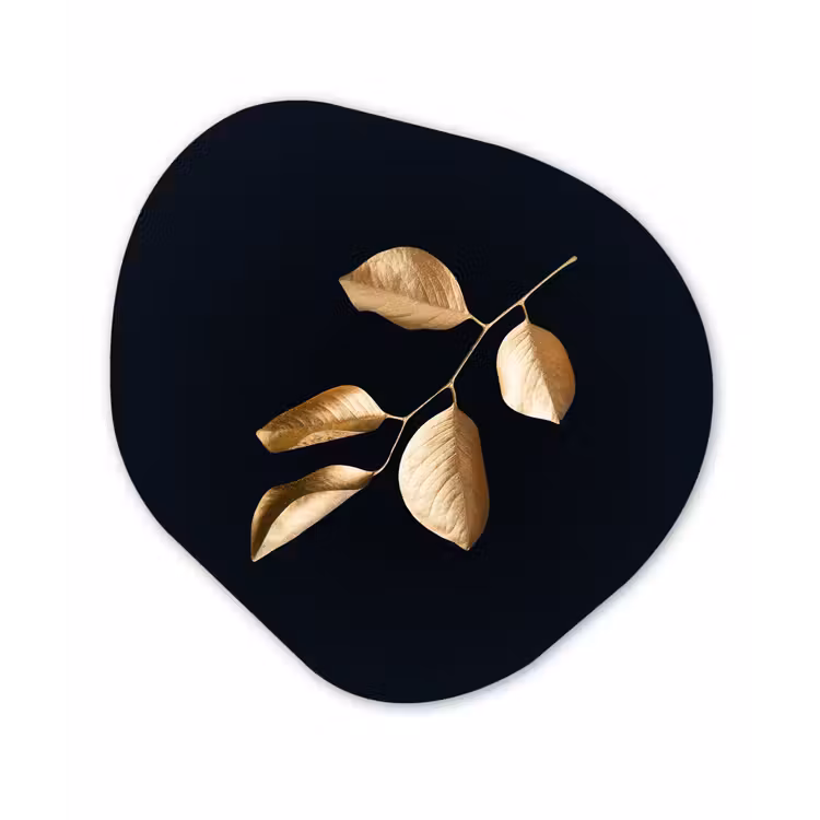 Organische Formen – Aluminium – Bladeren - Tak - Goud - Luxe — 1