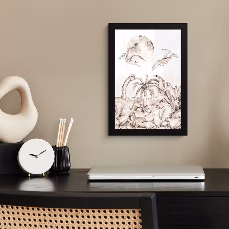 Poster met lijst - Dino - Kinderen - Jungle - Planten - Kids — 2