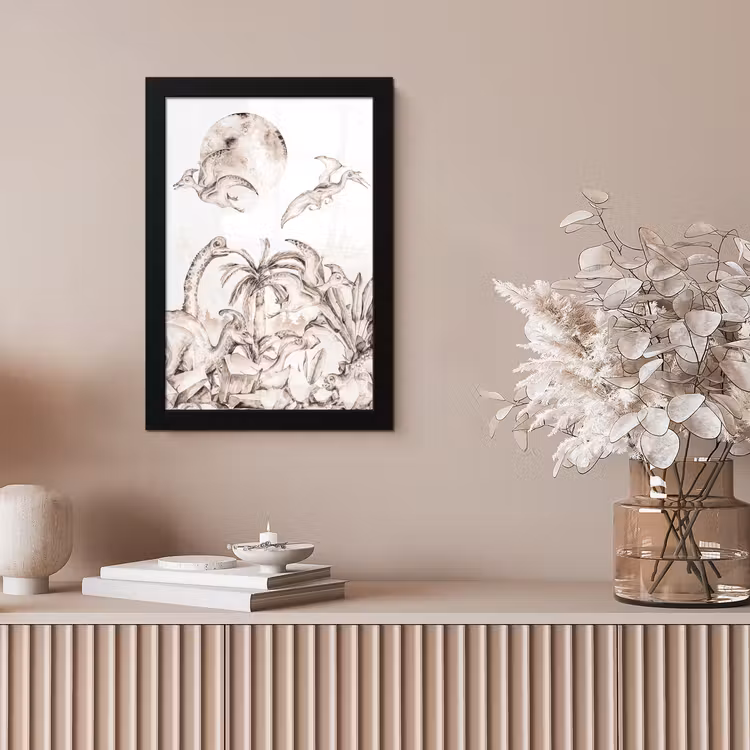 Poster met lijst - Dino - Kinderen - Jungle - Planten - Kids — 5