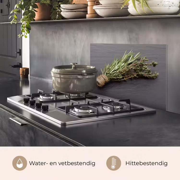 Spatscherm keuken - Tijm - Kruiden - Groen - Tafel - Keuken - Steen — 7