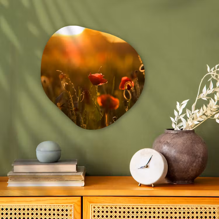 Organische Formen – Aluminium – Klaproos - Zonsondergang - Goud — 2
