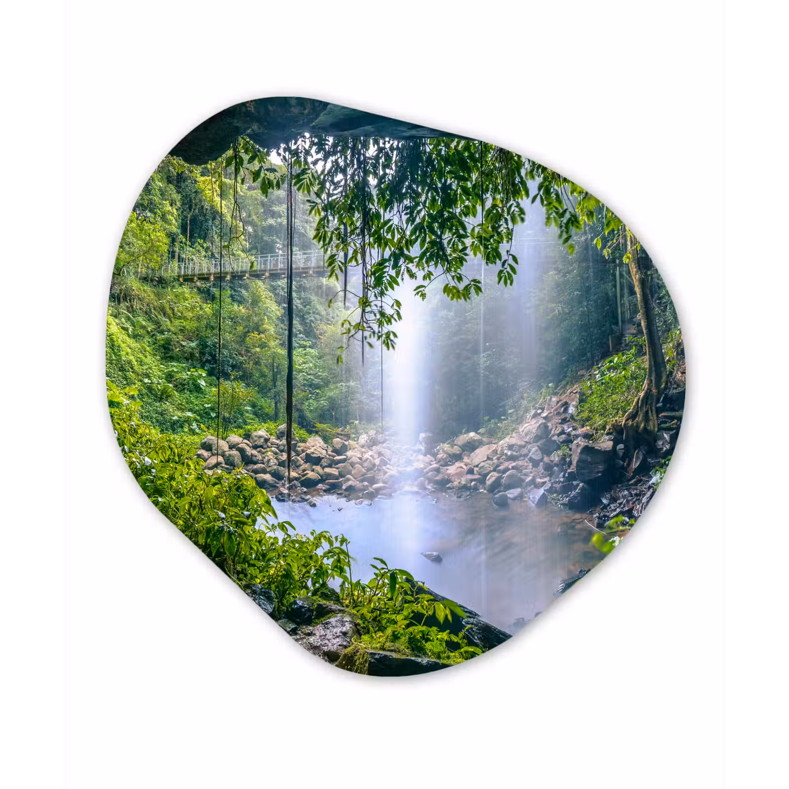 Organische Formen – Aluminium – Jungle - Regenwoud - Water - Waterval - Planten — 1
