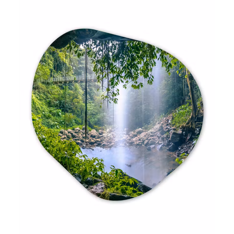 Organische Formen – Aluminium – Jungle - Regenwoud - Water - Waterval - Planten — 1