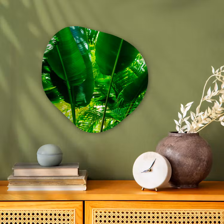 Organische Formen – Aluminium – Tropische bladeren in jungle fotoprint — 2