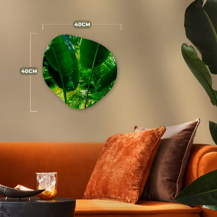 Organische Formen – Aluminium – Tropische bladeren in jungle fotoprint — 4