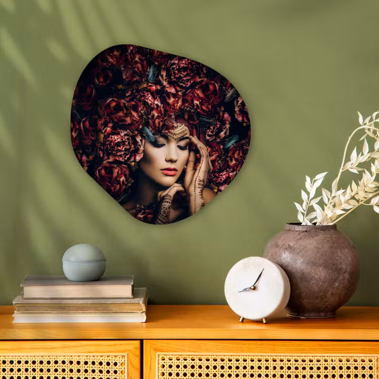 Organische Formen – Aluminium – Vrouw - Bloemen - Henna - Portret — 2