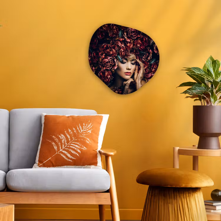 Organische Formen – Aluminium – Vrouw - Bloemen - Henna - Portret — 3