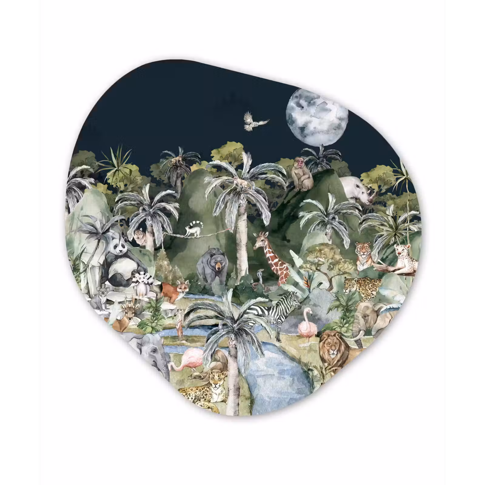 Organische Formen – Aluminium – Kinderen - Jungle - Natuur - Dieren - Planten — 1