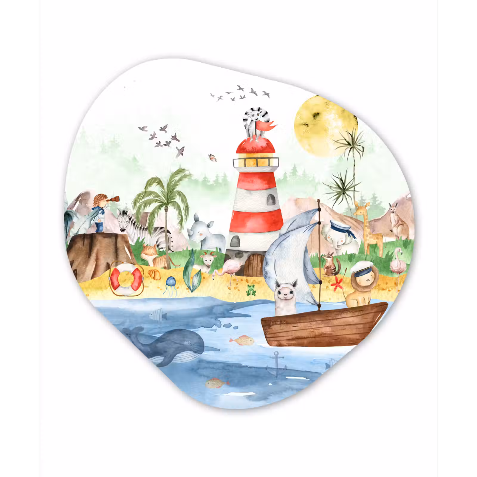 Organische Formen – Aluminium – Strand - Dieren - Kinderen - Vuurtoren - Jongens — 1