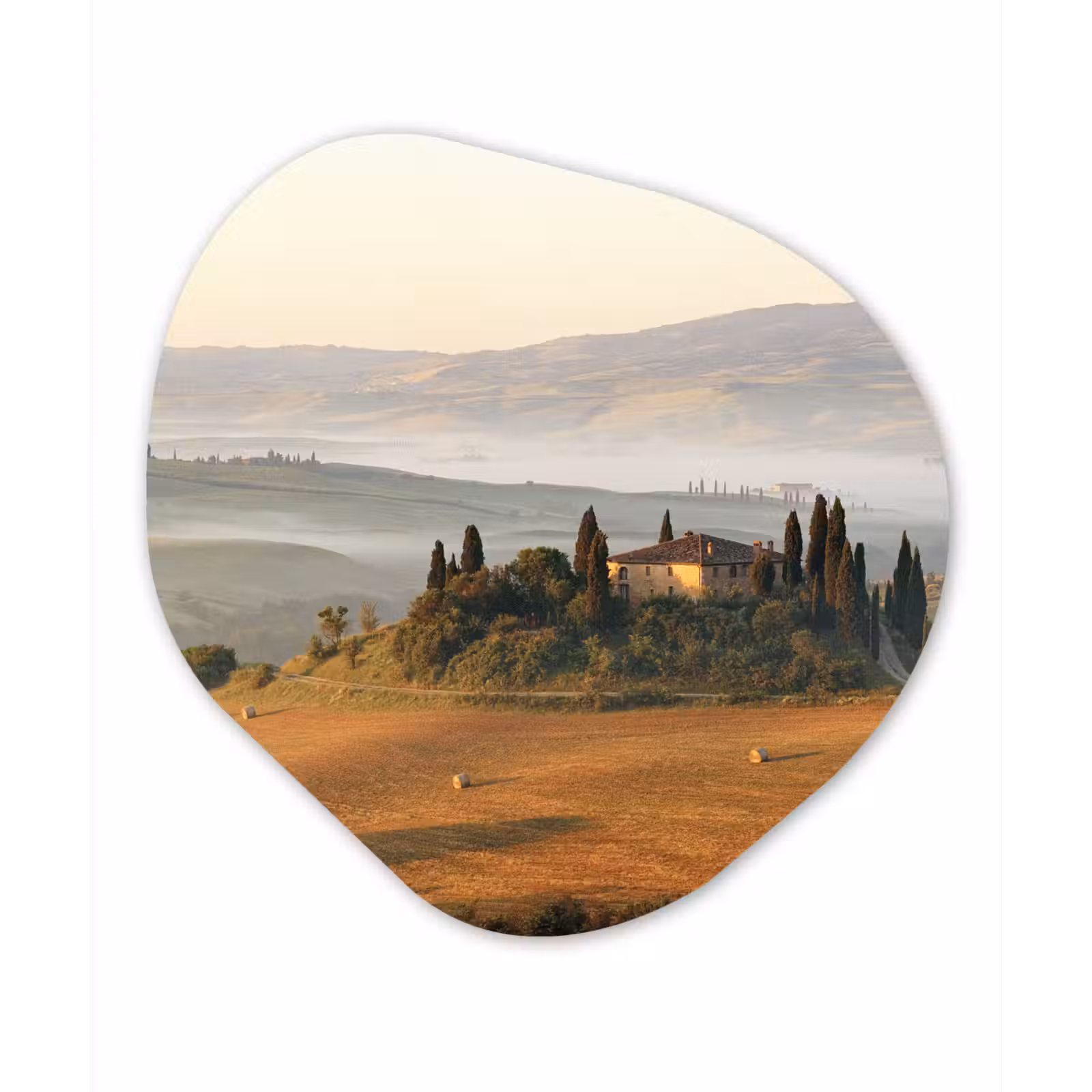 Organische Formen – Aluminium – Toscane - Landschap - Boerderij — 1