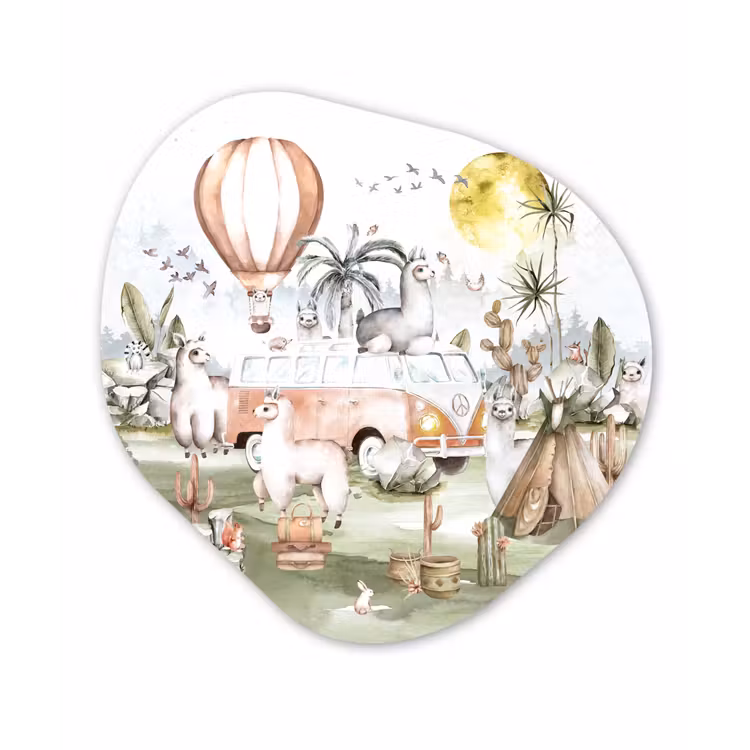 Organische Formen – Aluminium – Alpaca - Dieren - Kinderen - Luchtballon - Kids — 1