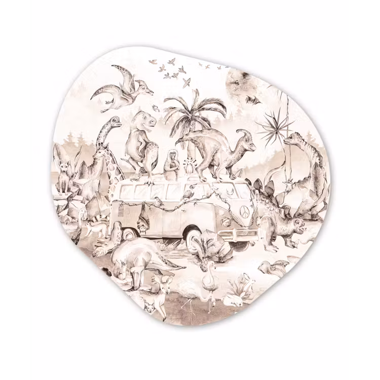 Organische Formen – Aluminium – Dinosaurus - Bus - Kinderen - Dieren - Bomen — 1
