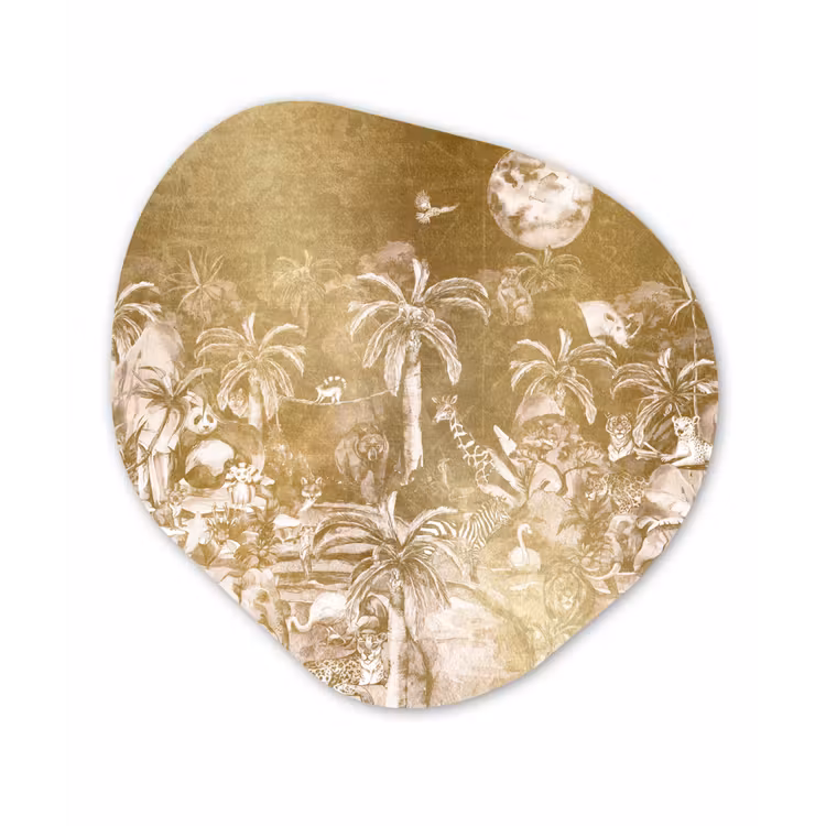 Organische Formen – Aluminium – Jungle - Goud - Kinderen - Planten - Dieren — 1
