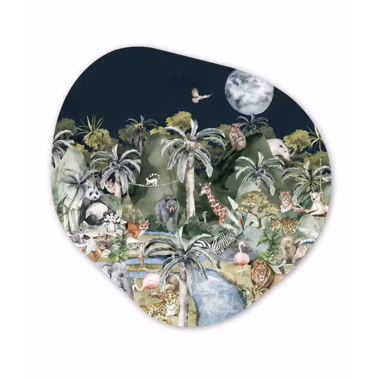 Organische Formen – Aluminium – Kinderen - Jungle - Natuur - Dieren - Planten — 1