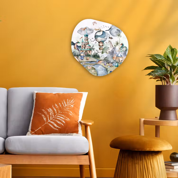 Organische Formen – Aluminium – Kinderen - Luchtballon - Draak - Jongens - Kasteel - Waterverf — 3
