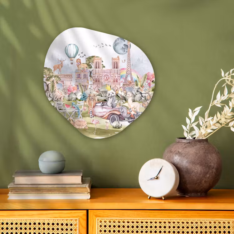 Organische Formen – Aluminium – Parijs - Regenboog - Kinderen - Roze - Meisjes - Dieren — 2