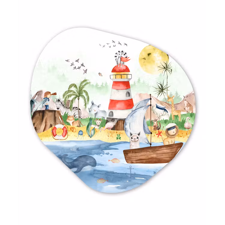 Organische Formen – Aluminium – Strand - Dieren - Kinderen - Vuurtoren - Jongens — 1
