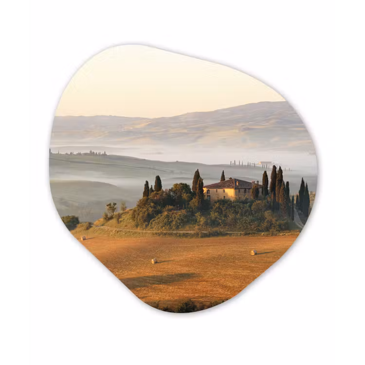 Organische Formen – Aluminium – Toscane - Landschap - Boerderij — 1