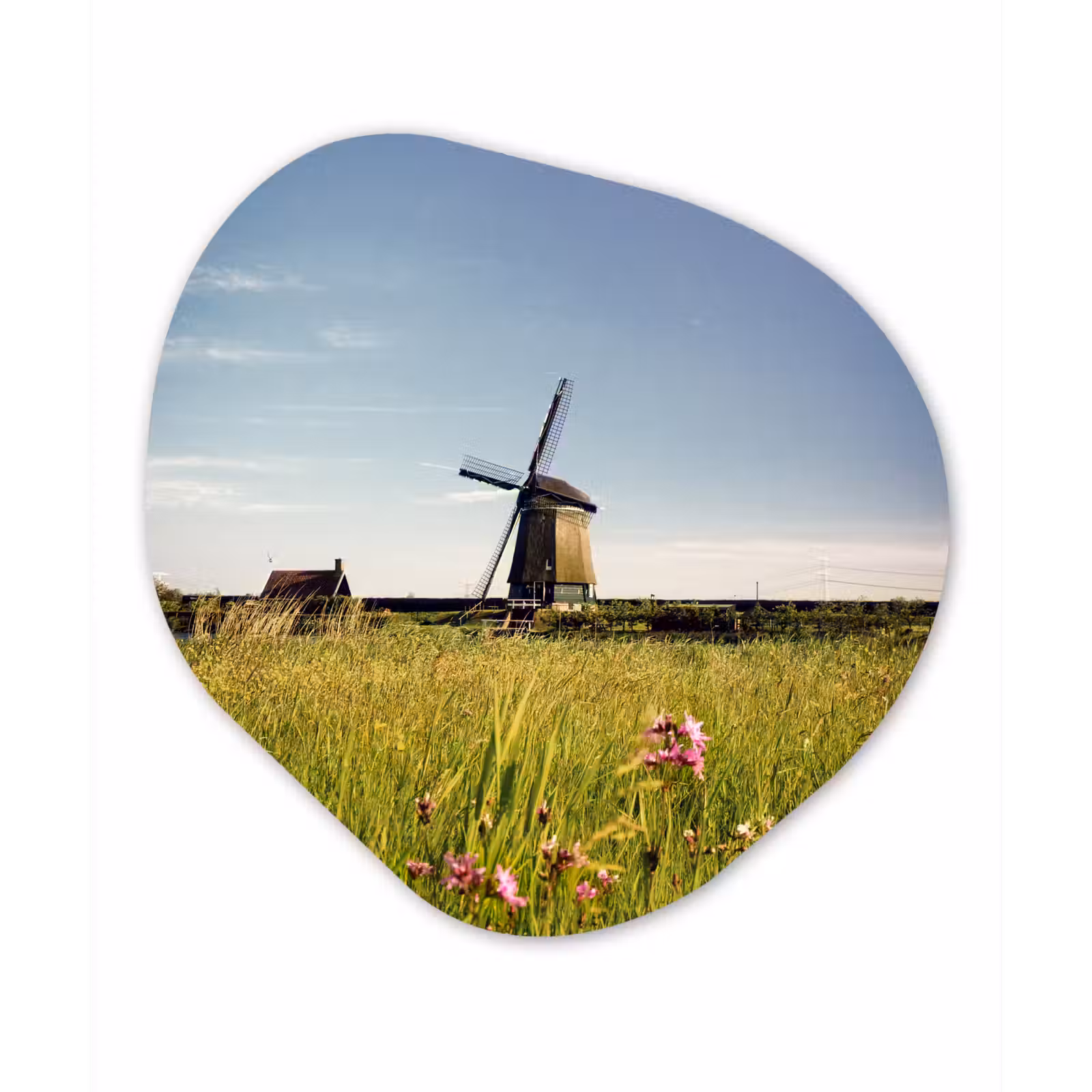 Organische Formen – Aluminium – Een molen met bloemen — 1