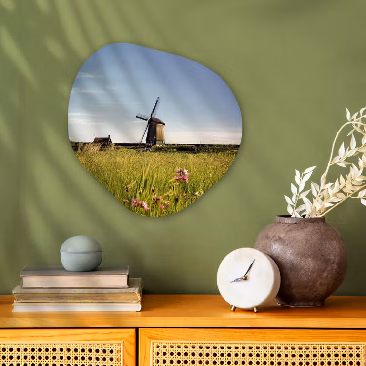 Organische Formen – Aluminium – Een molen met bloemen — 2