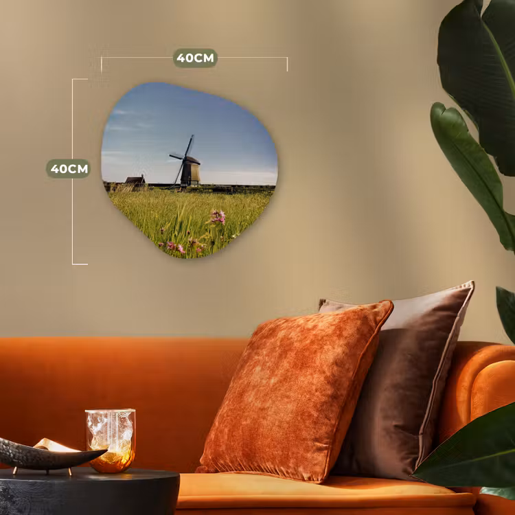 Organische Formen – Aluminium – Een molen met bloemen — 4