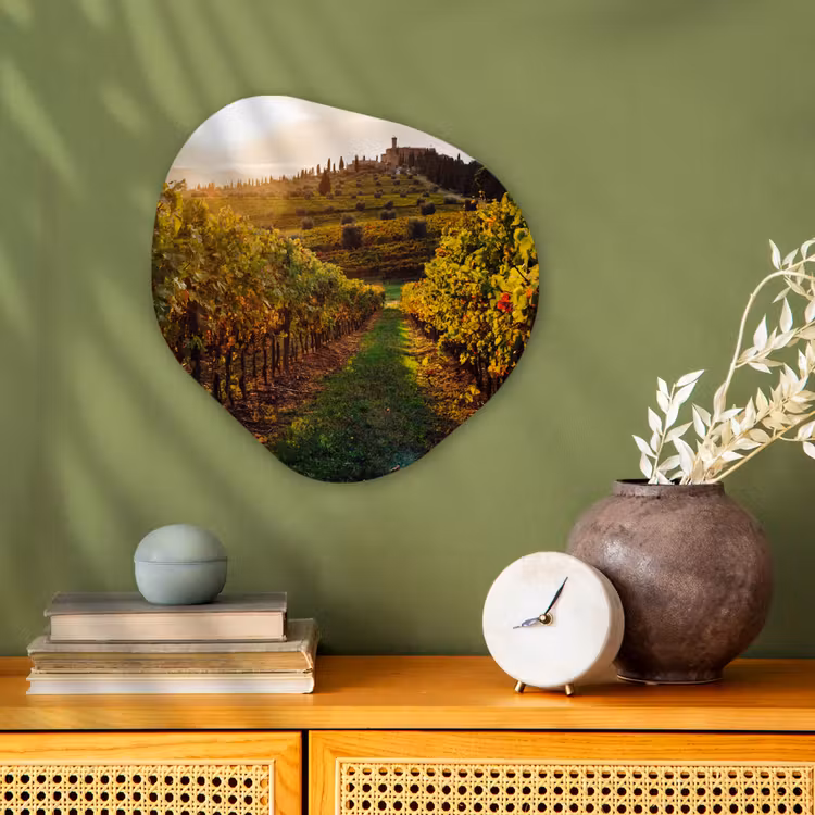 Organische Formen – Aluminium – Toscane - Landschap - Wijngaarden — 2