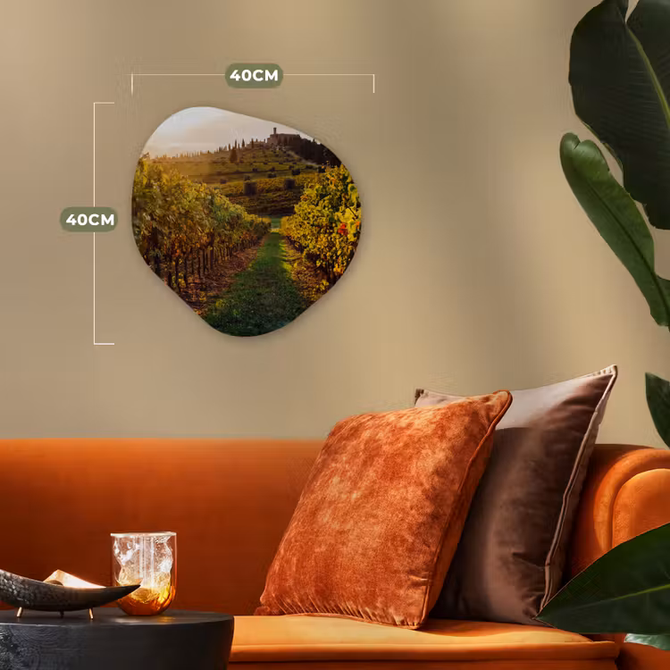 Organische Formen – Aluminium – Toscane - Landschap - Wijngaarden — 4