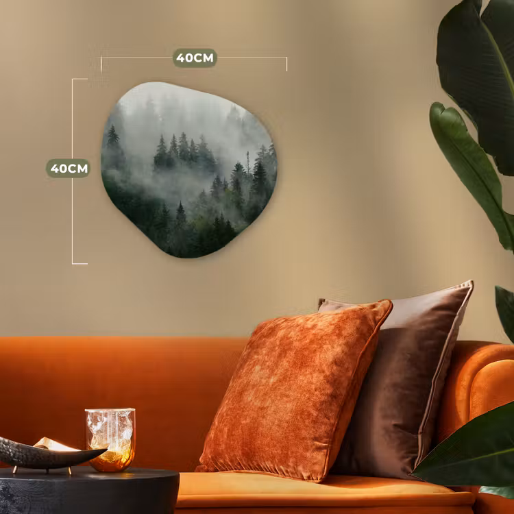 Organische Formen – Aluminium – Bos - Mist - Bomen - Natuur — 4