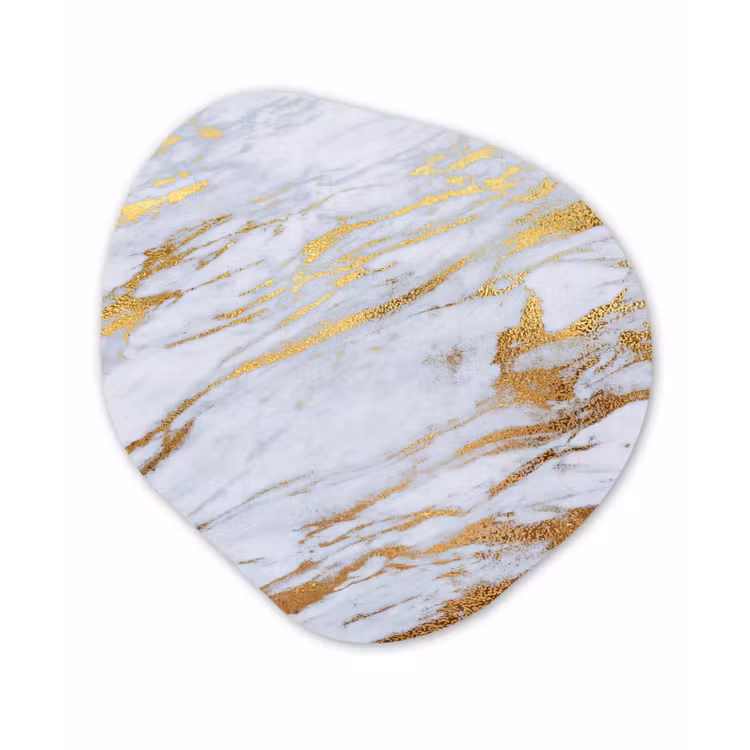 Organische Formen – Aluminium – Marmer - Goud - Wit - Structuur — 1