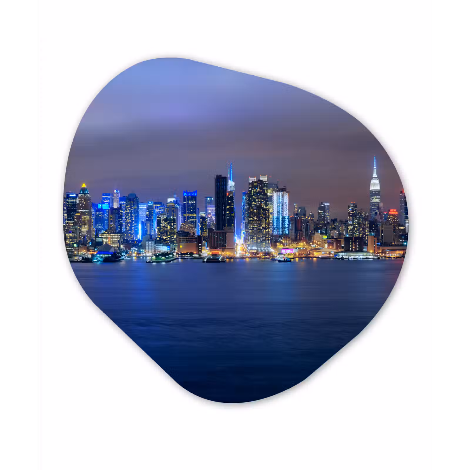 Organische Formen – Aluminium – New York - Skyline - Nacht — 1