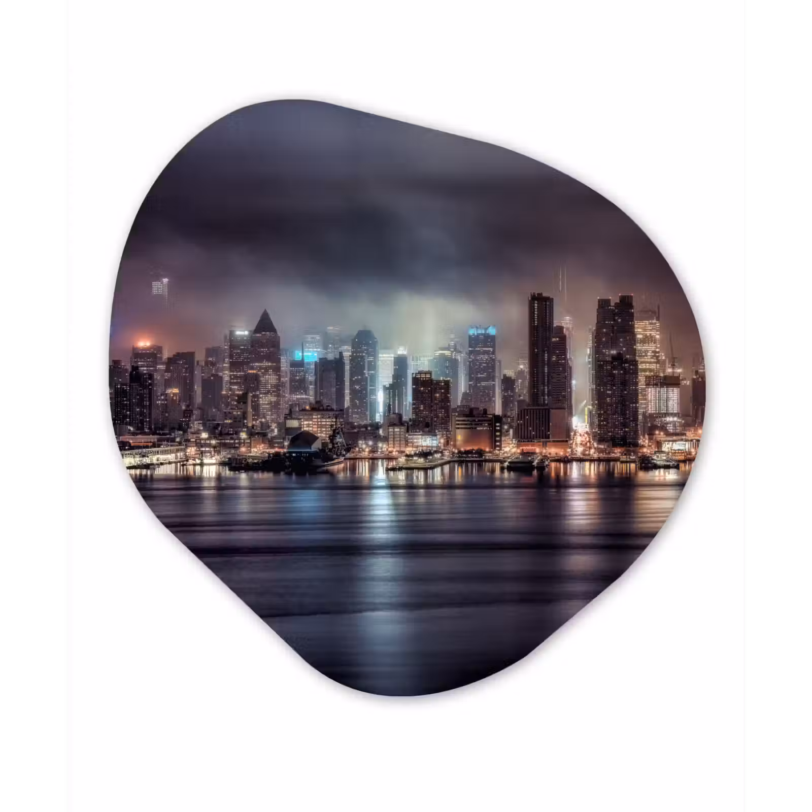 Organische Formen – Aluminium – New York - Storm - Skyline — 1