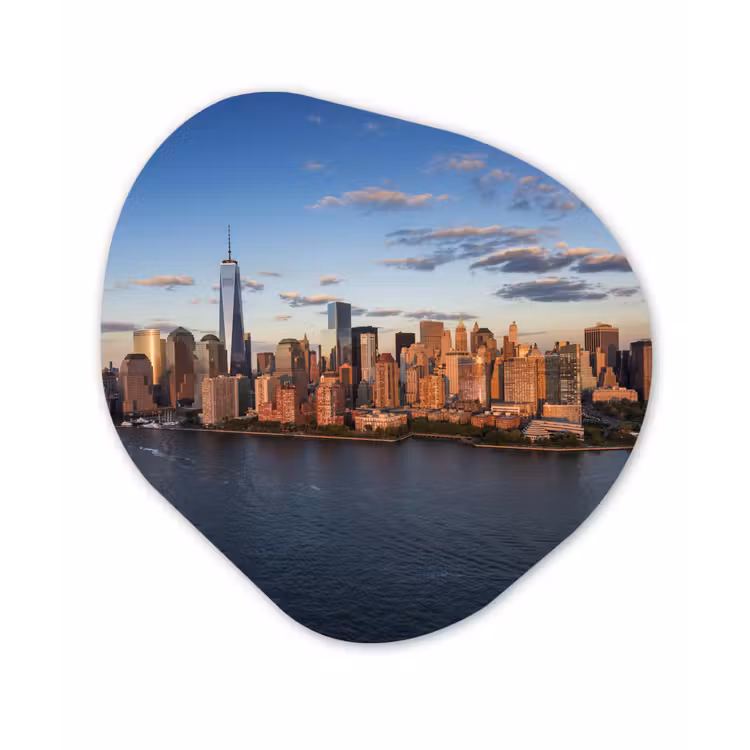 Organische Formen – Aluminium – New York - Skyline - Boot — 1