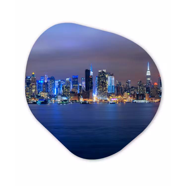 Organische Formen – Aluminium – New York - Skyline - Nacht — 1