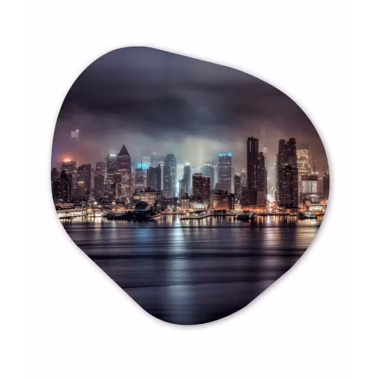 Organische Formen – Aluminium – New York - Storm - Skyline — 1