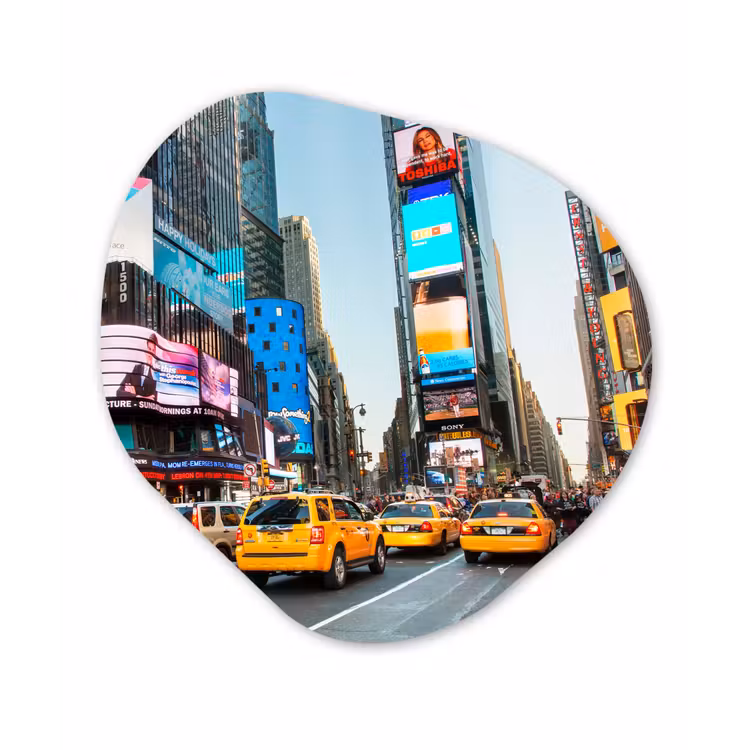 Organische Formen – Aluminium – New York - Taxi - Geel — 1