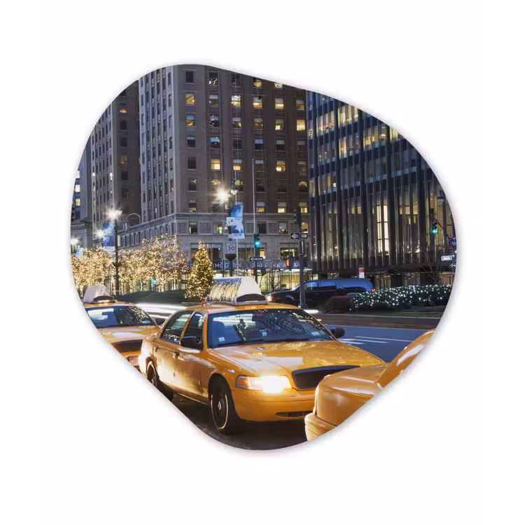 Organische Formen – Aluminium – New York - Taxi - Nacht — 1