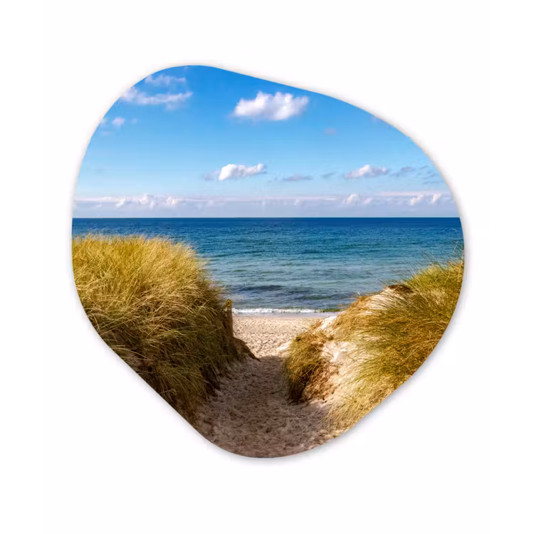 Organische Formen – Aluminium – Strand - Wolken - Duitsland — 1