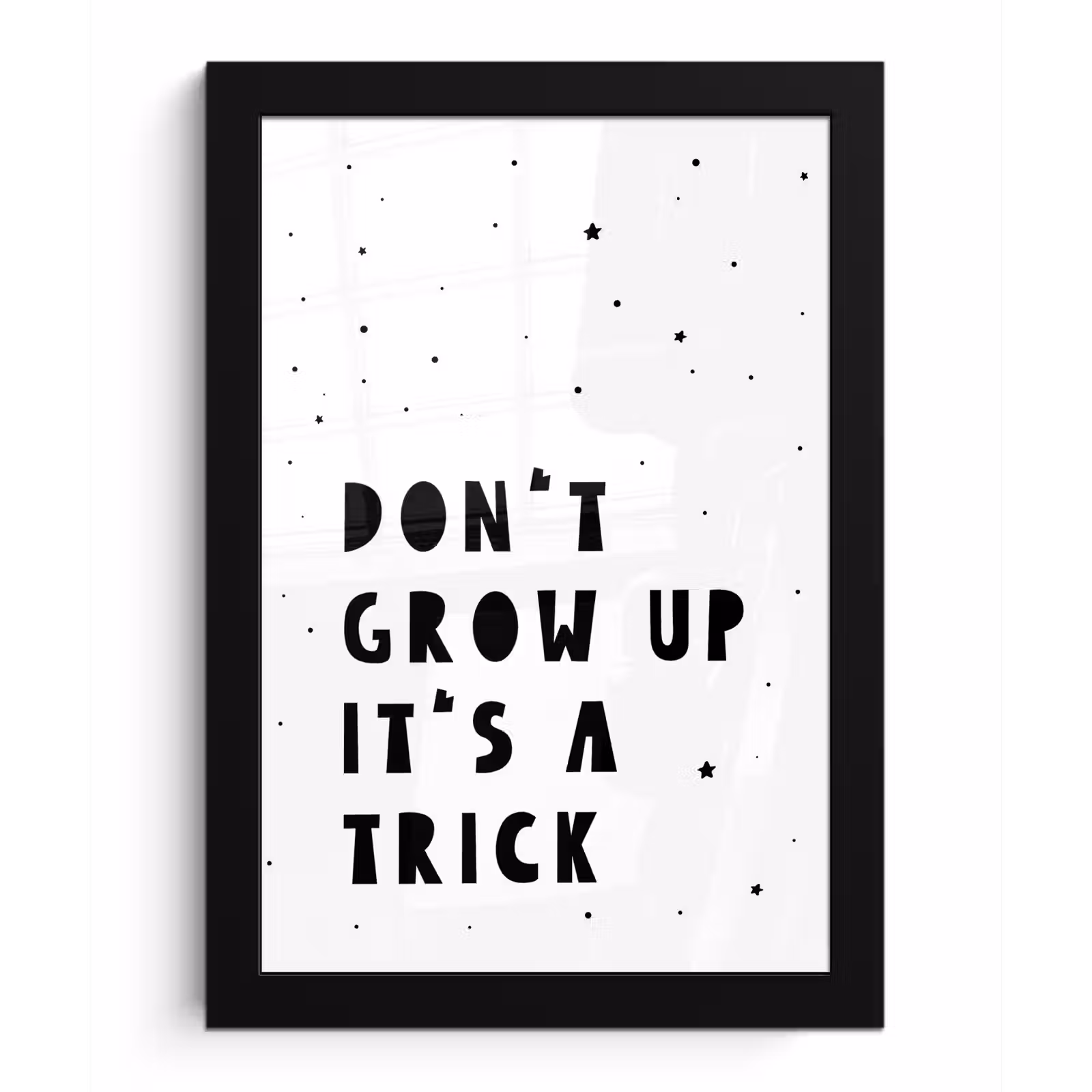 Poster met lijst - Quotes - Don't grow up it's a trick - Baby - Sterren - Kinderen — 1