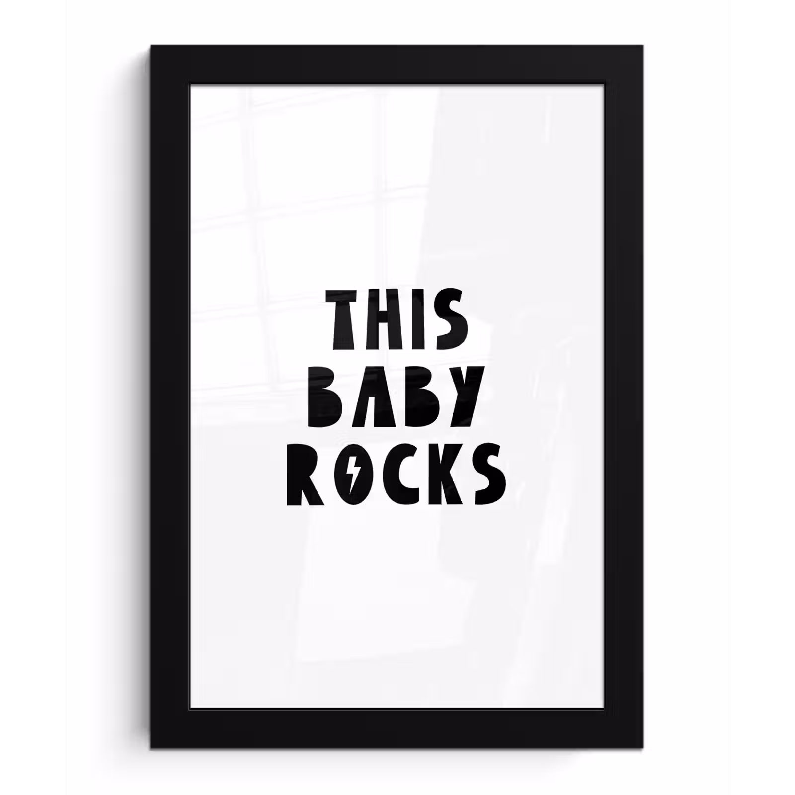Poster met lijst - Quotes - This baby rocks - Baby - Kinderen - Spreuken — 1