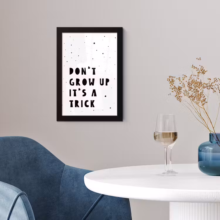 Poster met lijst - Quotes - Don't grow up it's a trick - Baby - Sterren - Kinderen — 4
