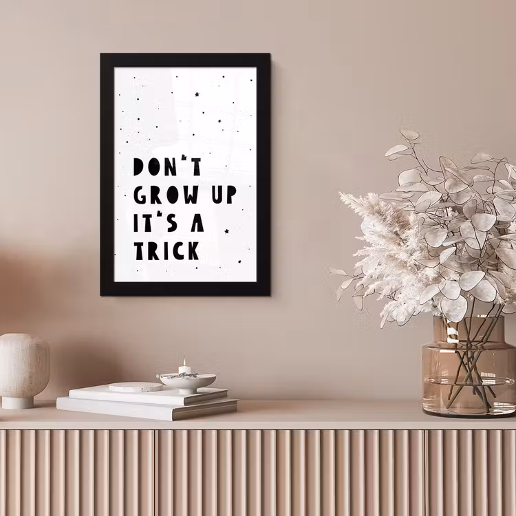 Poster met lijst - Quotes - Don't grow up it's a trick - Baby - Sterren - Kinderen — 5