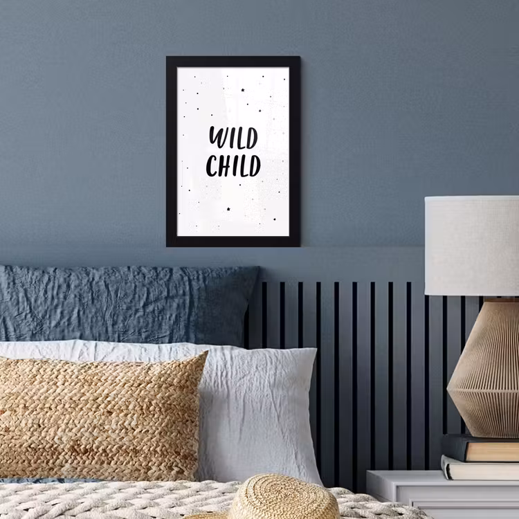 Poster met lijst - Quotes - Wild child - Baby - Kinderen - Tekst — 3