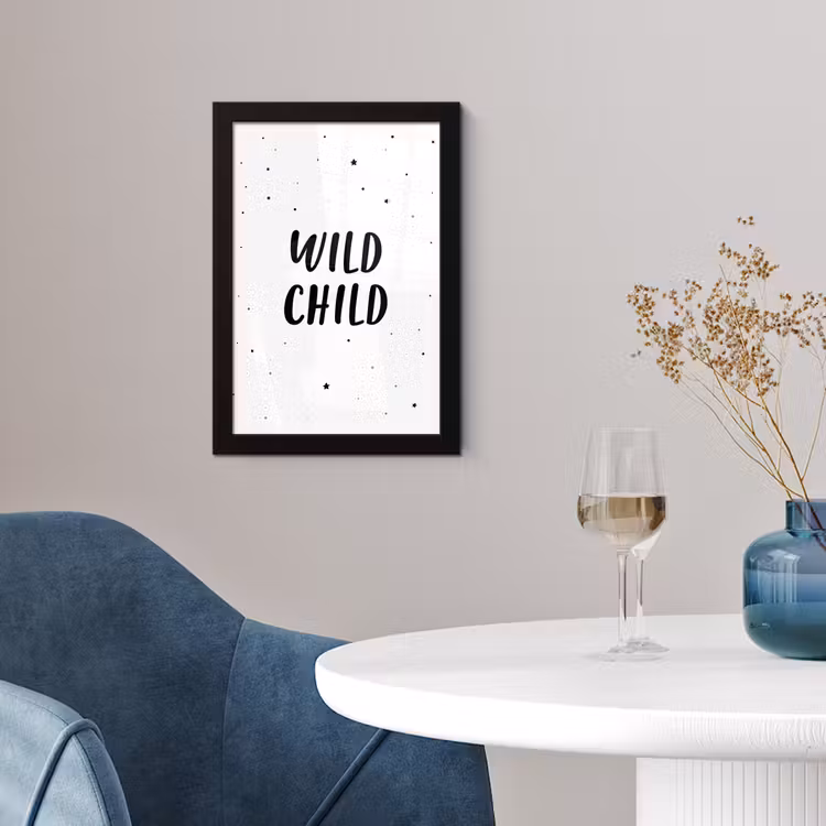 Poster met lijst - Quotes - Wild child - Baby - Kinderen - Tekst — 4