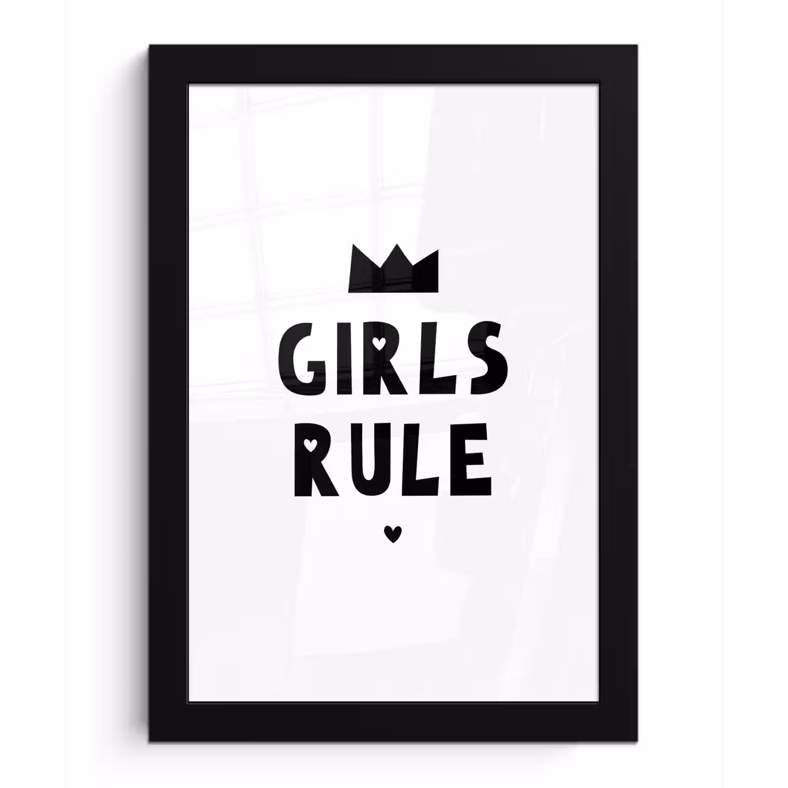 Poster met lijst - Quotes - Kinderen - Meisjes - Girls Rule - Spreuken — 1